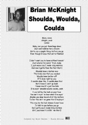 English Worksheet: Song: Brian McKnight - Shoulda, Woulda, Coulda