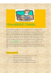 English Worksheet: Household Chores