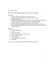 English worksheet: Sand Art lesson plan