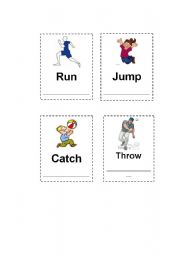 English Worksheet: Action Verbs