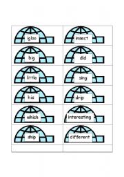 English Worksheet: i sound as in igloo