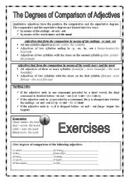 The degrees of Comparison of Adjectives (3 pages)