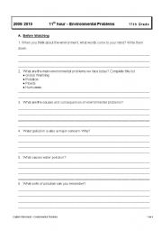 English Worksheet: 11th hour