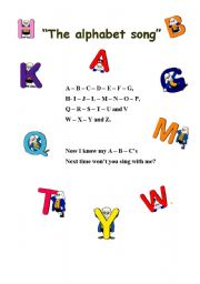 English Worksheet: Alphabet song