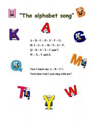 English worksheet: Alphabet song