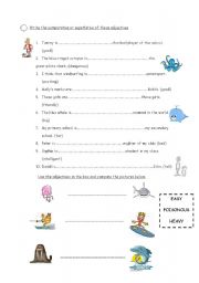 English Worksheet: COMPARATIVES AND SUPERLATIVES