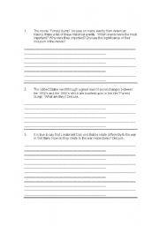 English worksheet: Forrest Gump