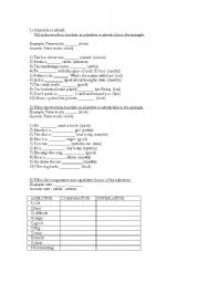 English worksheet: Adjectives and adverbs