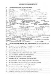 English Worksheet: conditional sentence 1