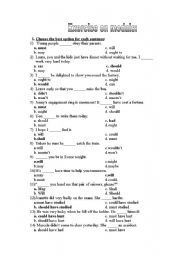 English worksheet: modal verbs