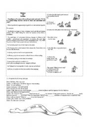 English Worksheet: Manners and Customs