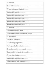 English worksheet: 2nd conditional