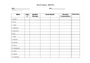 English Worksheet: Dictionary Skills 