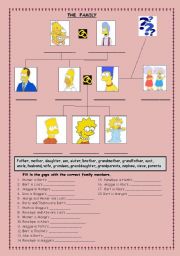 English Worksheet: The family