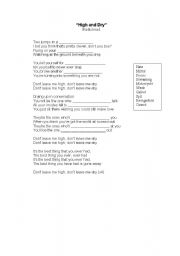 English Worksheet: Lyrics