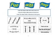 English worksheet: Fun with flags
