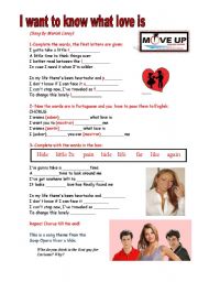 English Worksheet: I want to know what love is