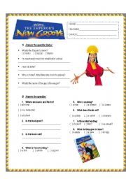 English worksheet: The Emperors New Groove - Video Activity