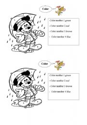 English Worksheet: colors