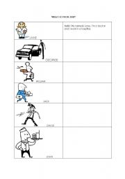 English worksheet: occupations