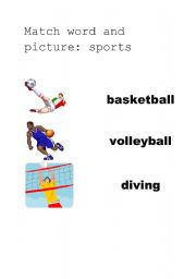 English worksheet: Match word and pictures