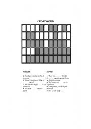 English worksheet: crossword for pronouns