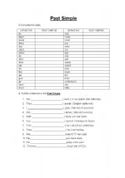 English worksheet: Past Simple