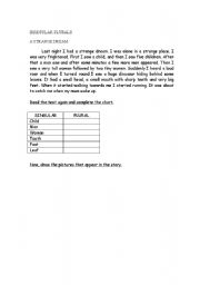 English worksheet: A strange dream