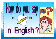 English Worksheet: How do you say 
