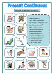 English Worksheet: PRESENT CONTINUOUS