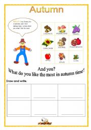 English Worksheet: What do you like about autumn time