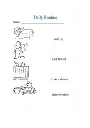 English worksheet: Daily Routine