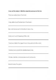 English Worksheet: Subject Pronouns