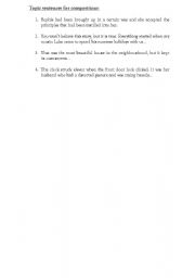 English worksheet: topis for compositions