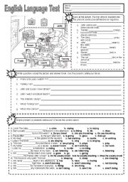 English Worksheet: Present Continuous and present simple Test