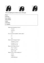 English worksheet: Bob MARLEY