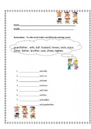 English Worksheet: gender nouns activity sheet