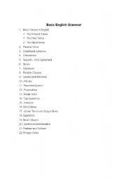English Worksheet: basic english