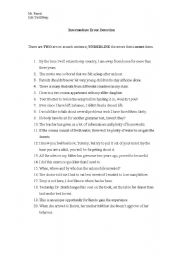English Worksheet: error detection worksheets (2)