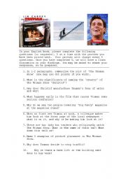 English Worksheet: The Truman Show Worksheet