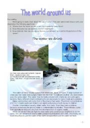 English Worksheet: The water we drink