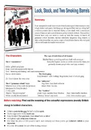 English Worksheet: Lock, Stock, and 2 Smoking Barrels