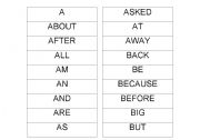 English Worksheet: 103 most common sightwords - flashcard printouts