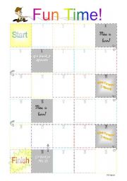 English Worksheet: Board game template 1