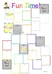 English Worksheet: Board game template 2