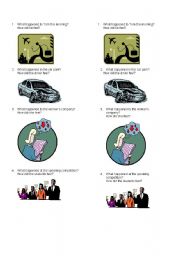 English Worksheet: -ed -ing Picture Prompts