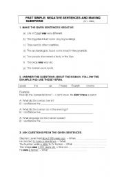 English worksheet: 3 exercises on Past Simple Tense