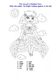 English Worksheet: A colouring for girls
