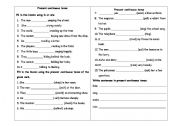 English Worksheet: present continuos tense