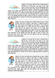 English Worksheet: RUNNING DICTATION PRESENT SIMPLE